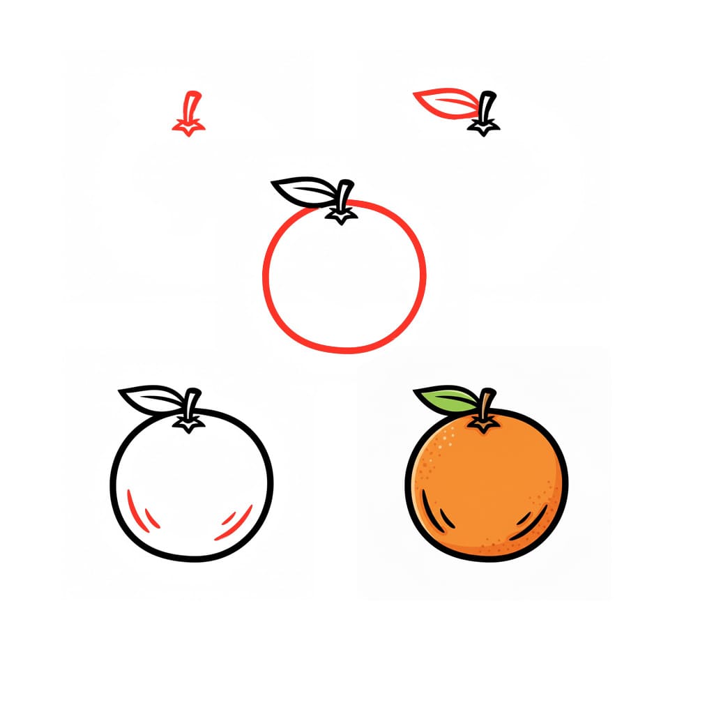 Dibujos de Naranja de árbol
