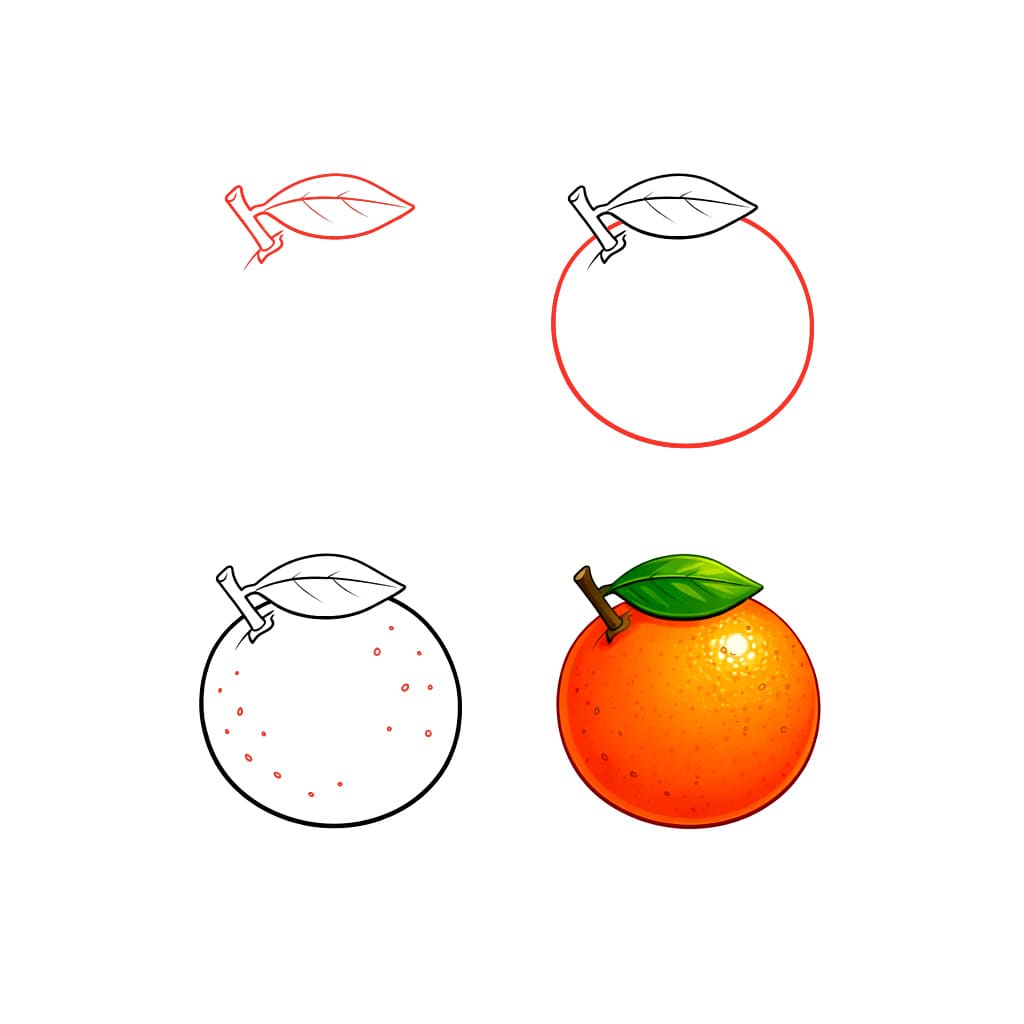 Dibujos de Naranja de caricatura