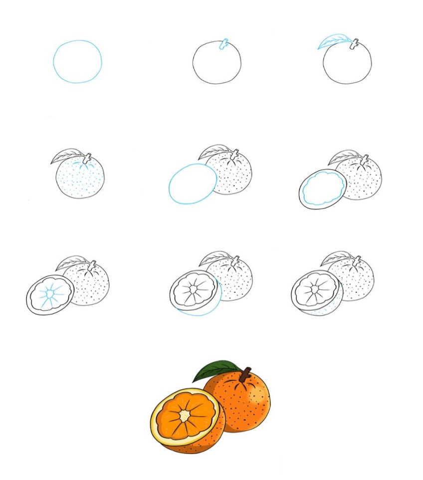 Dibujos de Naranja deliciosa