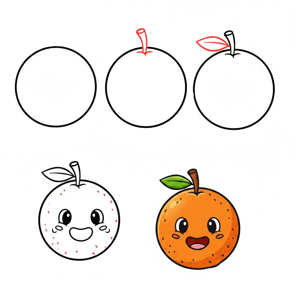 Dibujos de Naranja en rodajas