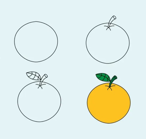 Dibujos de Naranja jugosa