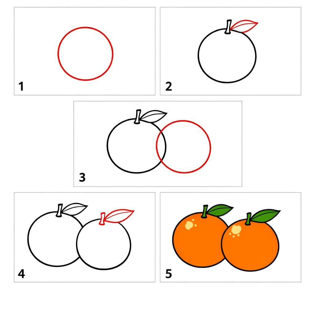 Dibujos de Naranja kawaii