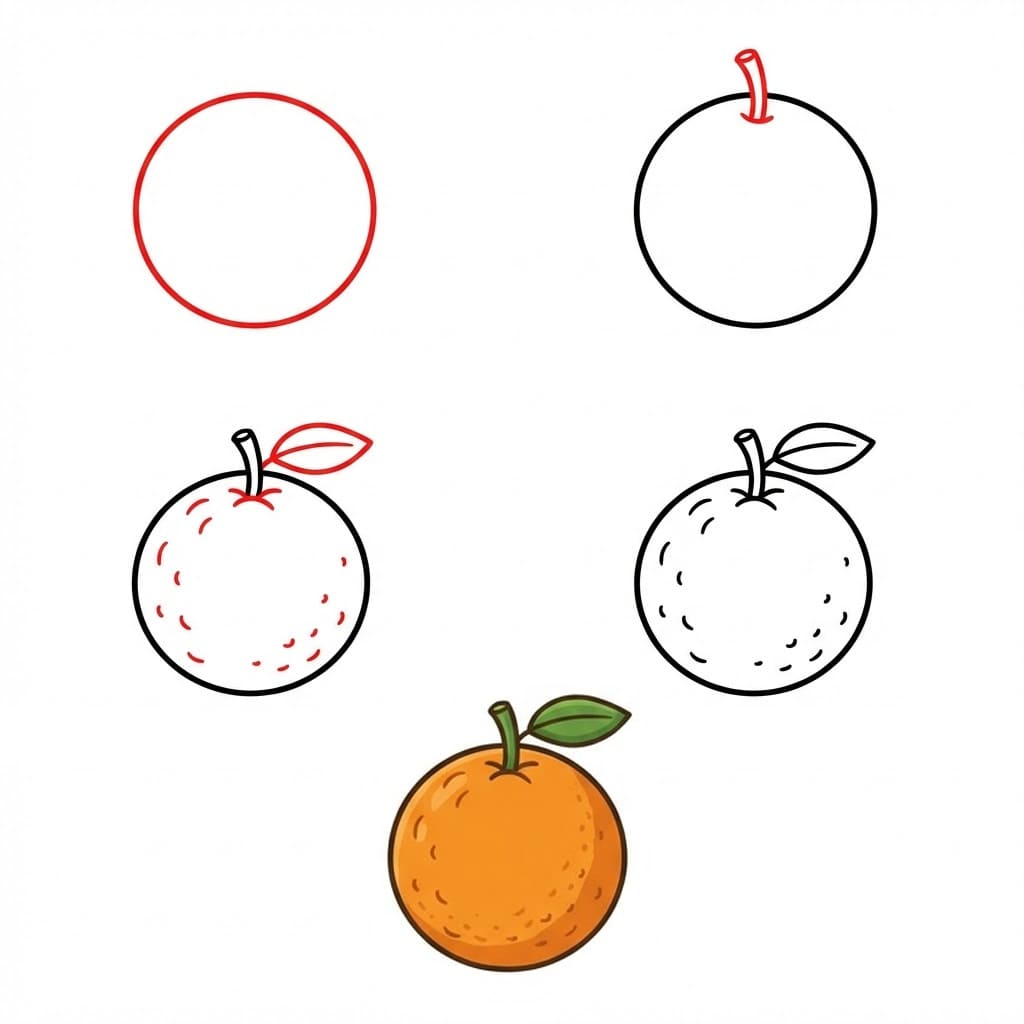 Dibujos de Naranja realista