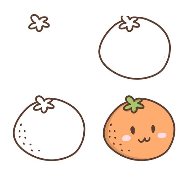 Dibujos de Naranja redonda