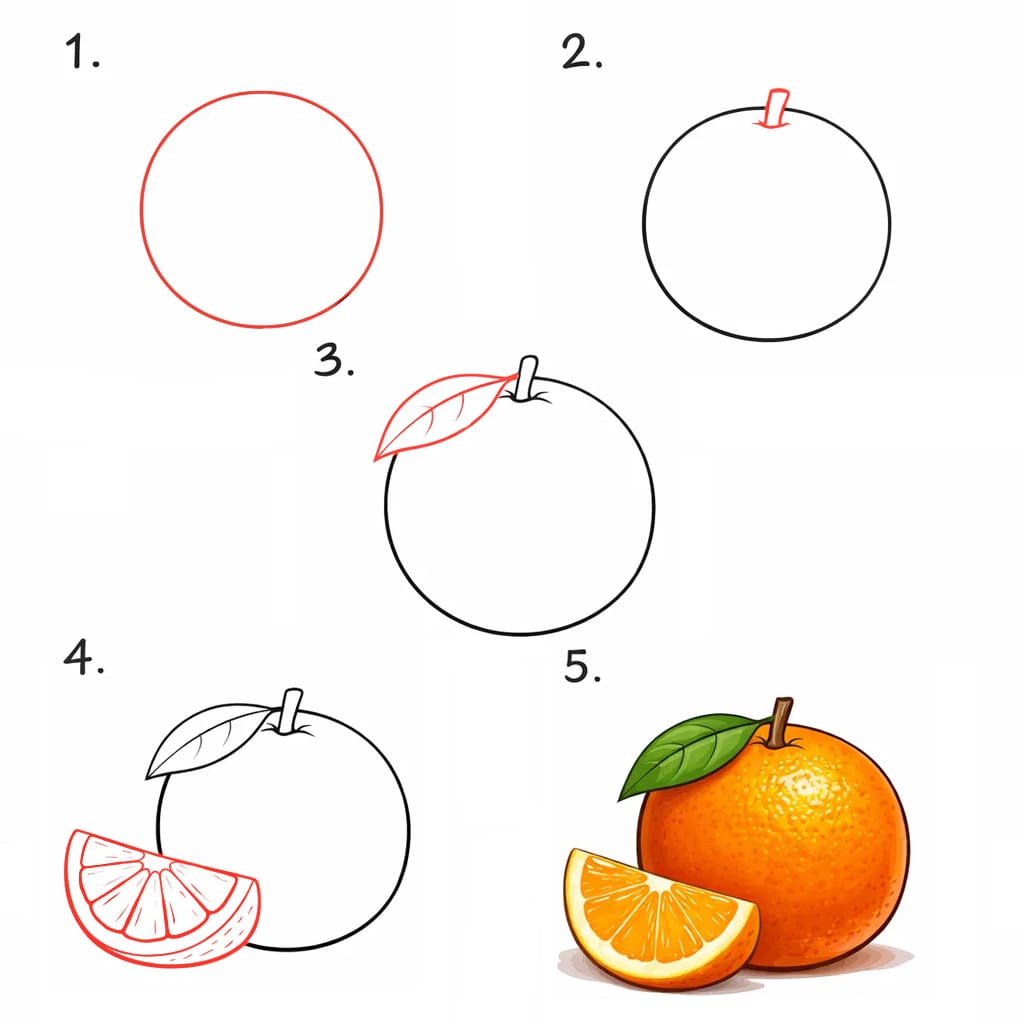 Dibujos de Naranja tropical