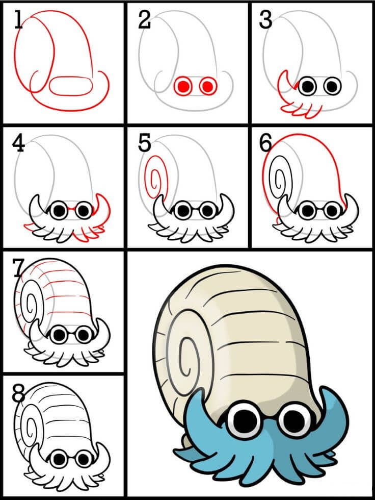 Dibujos de Omanyte
