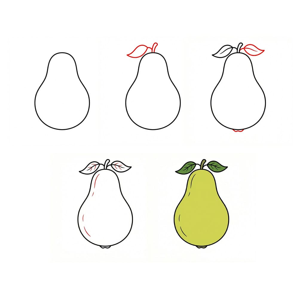 Dibujos de Pera colorida