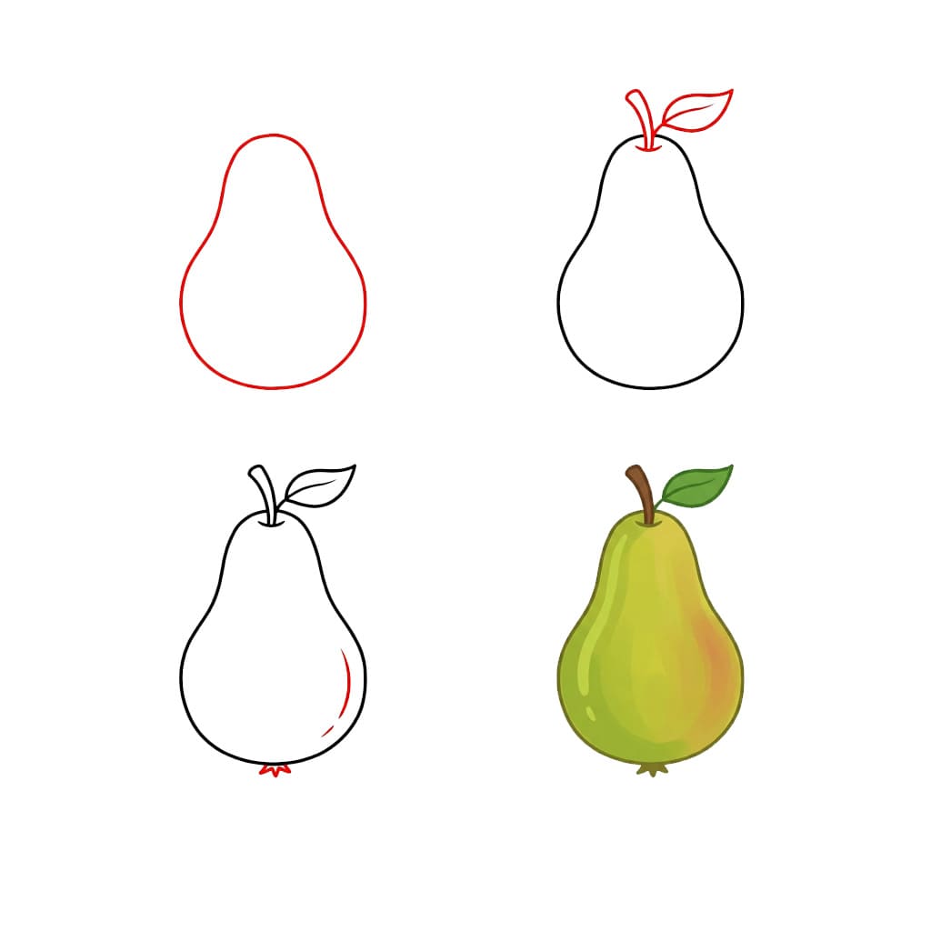 Dibujos de Pera de otoño