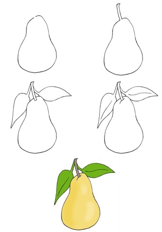 Dibujos de Pera deliciosa