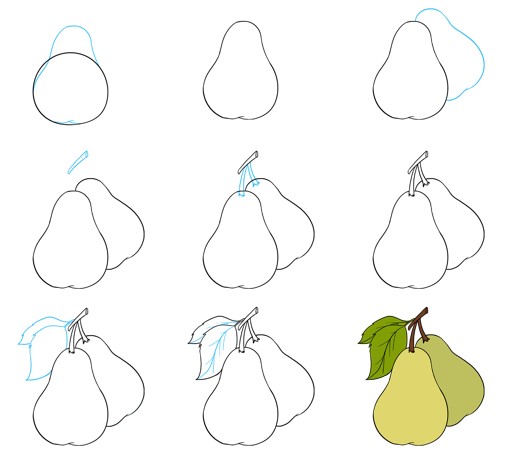 Dibujos de Peras