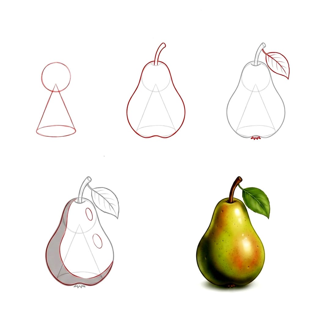 Dibujos de Pera natural