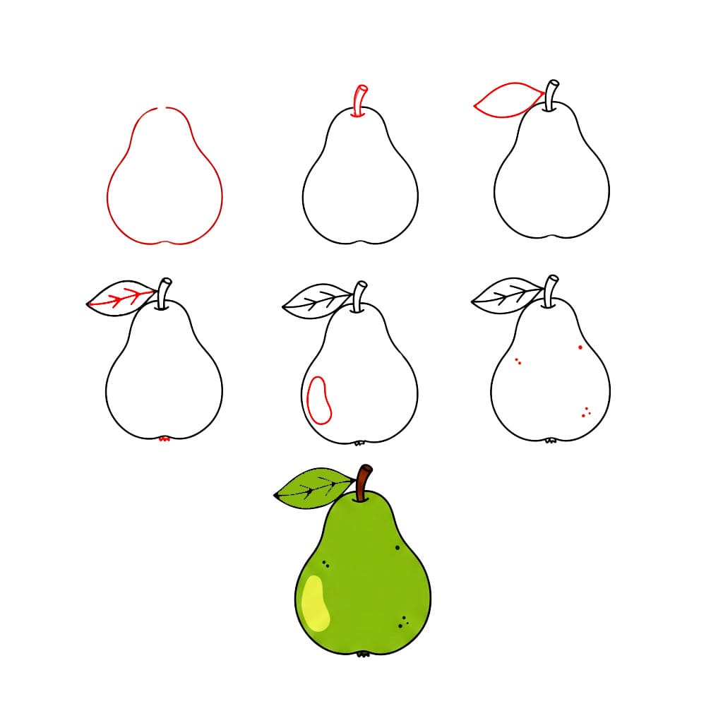Dibujos de Pera orgánica