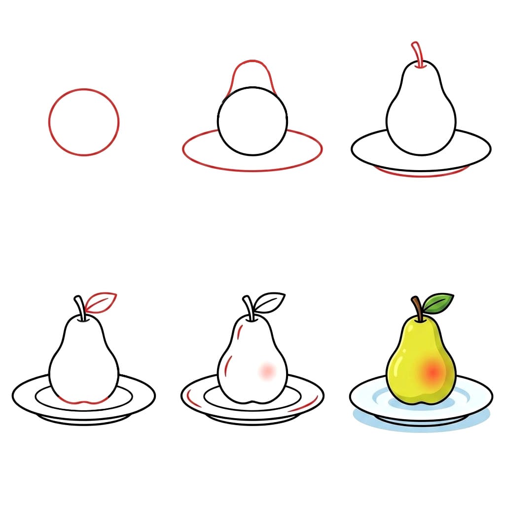 Dibujos de Pera realista