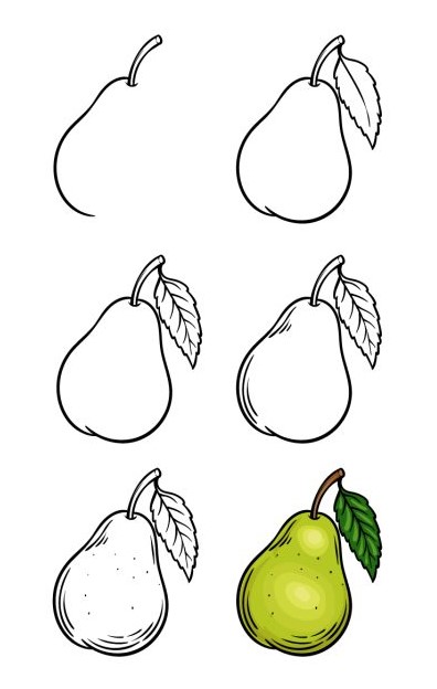 Dibujos de Pera verde