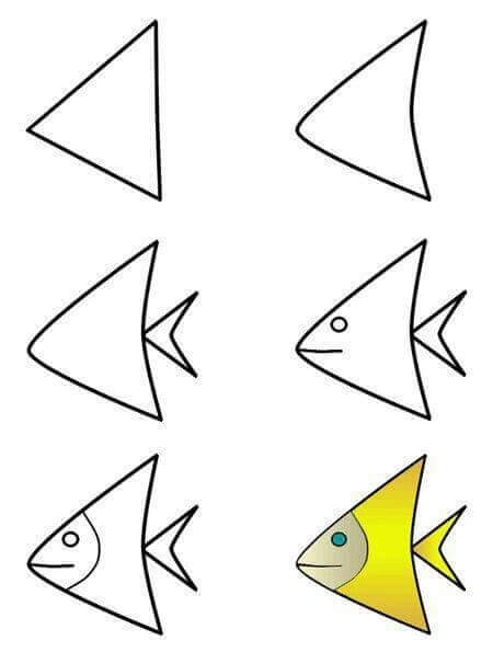 Dibujos de Pez Ornamental Amarillo