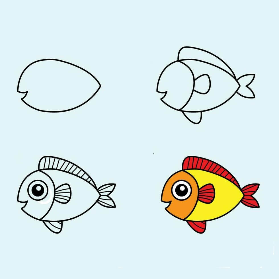 Dibujos de Pez Ornamental Brillante
