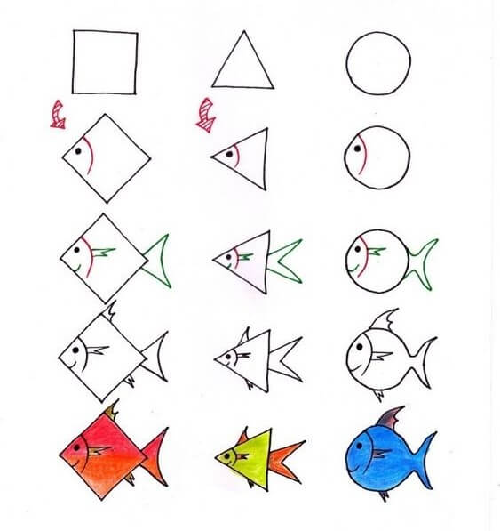 Dibujos de Pez Ornamental de Colores