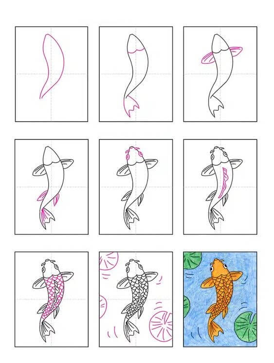 Dibujos de Pez Ornamental Exótico Marino