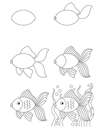 Dibujos de Pez Ornamental Exótico