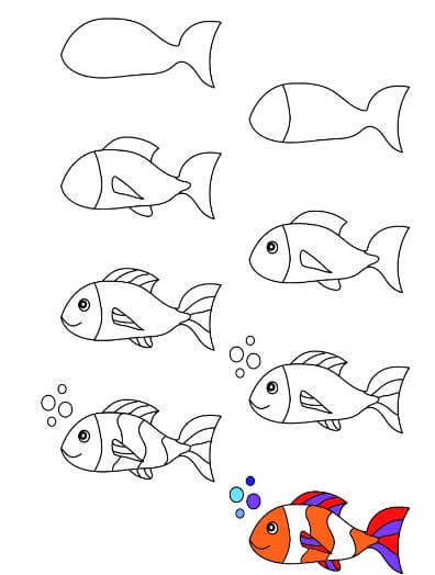 Dibujos de Pez Ornamental Multicolor