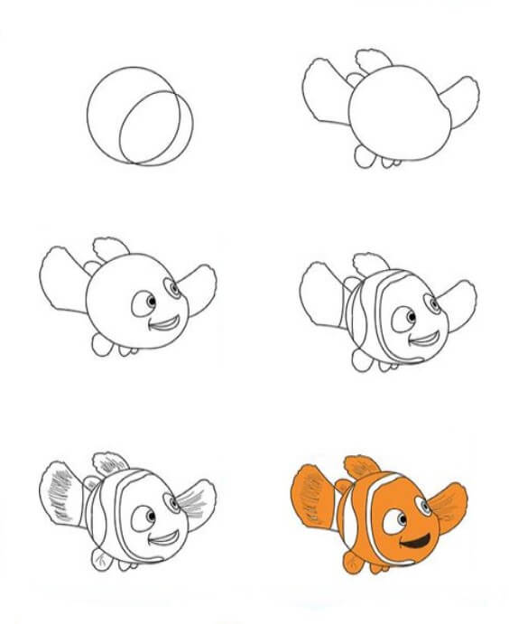 Dibujos de Pez Ornamental Nadando