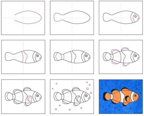 Dibujos de Pez Ornamental Pequeño