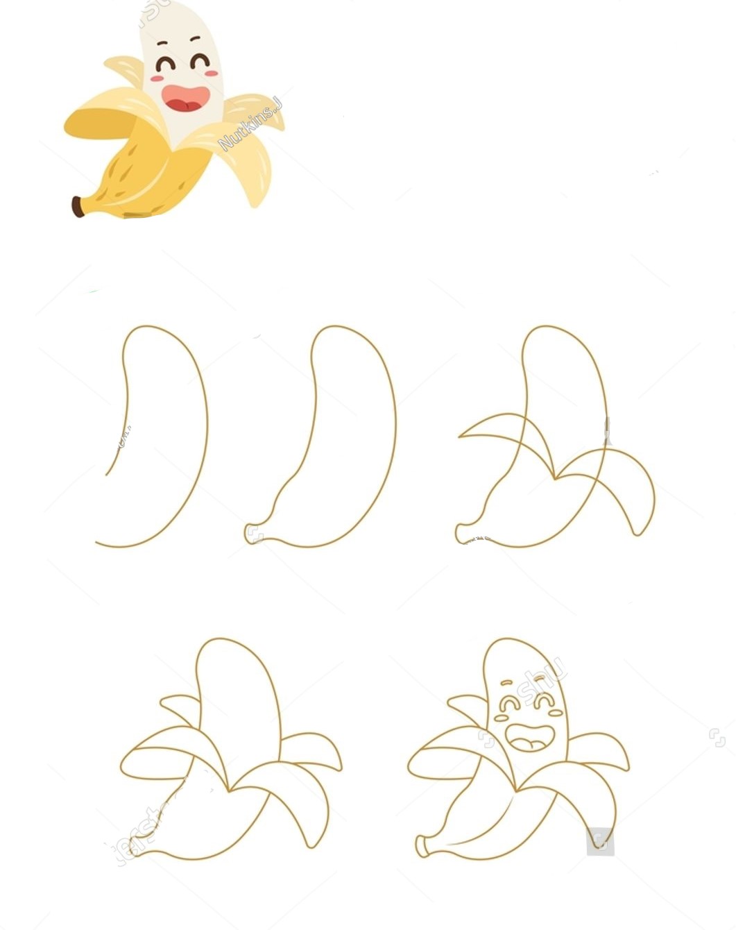 Dibujos de Plátano adorable