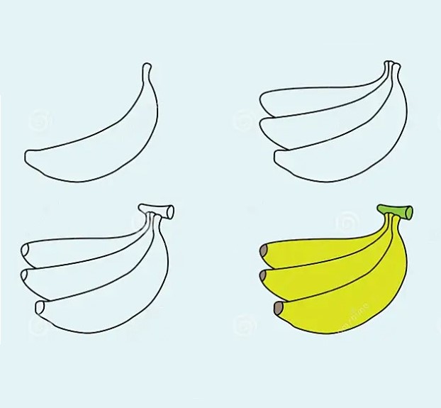 Dibujos de Plátano amarillo