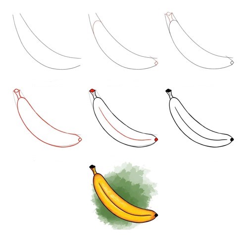 Dibujos de Plátano delicioso