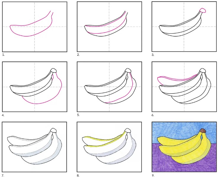 Dibujos de Plátano maduro
