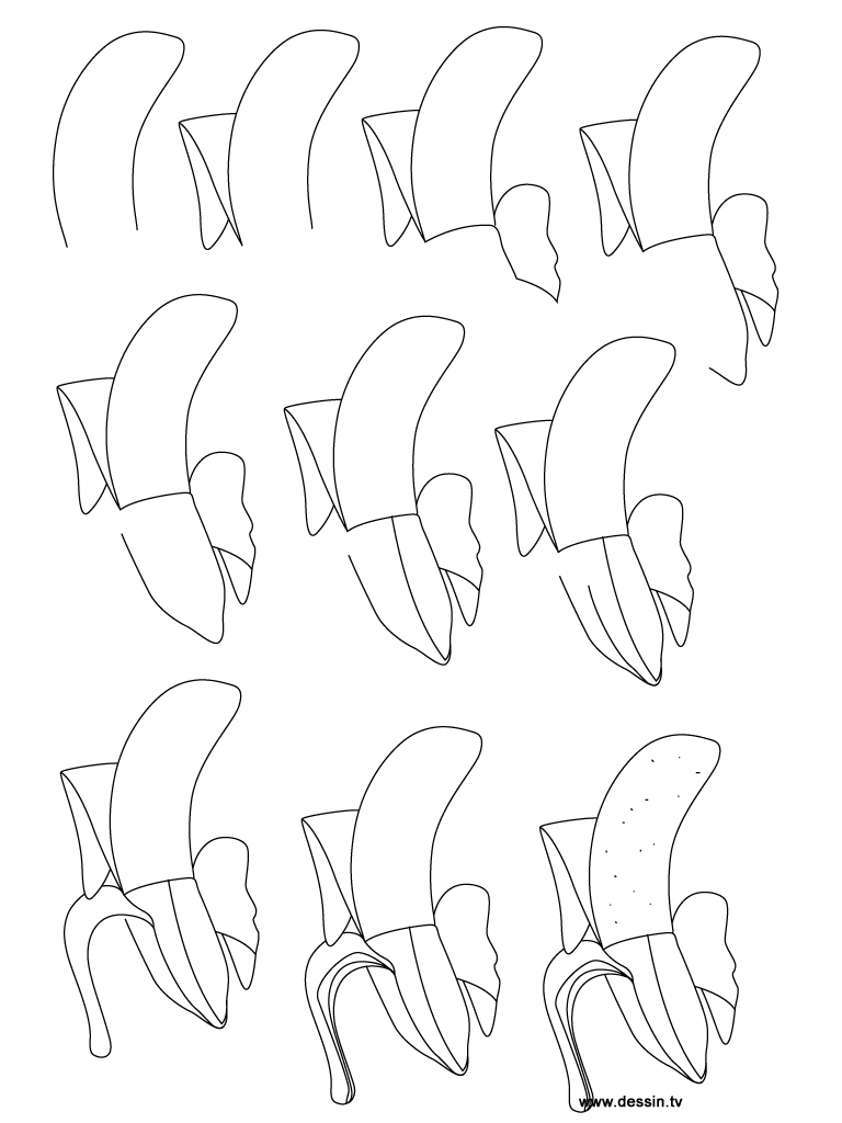 Dibujos de Plátano realista