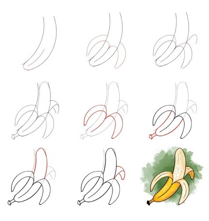 Dibujos de Plátanos