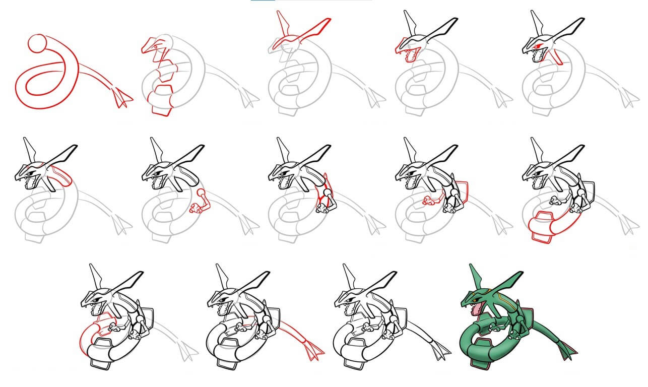 Dibujos de Rayquaza