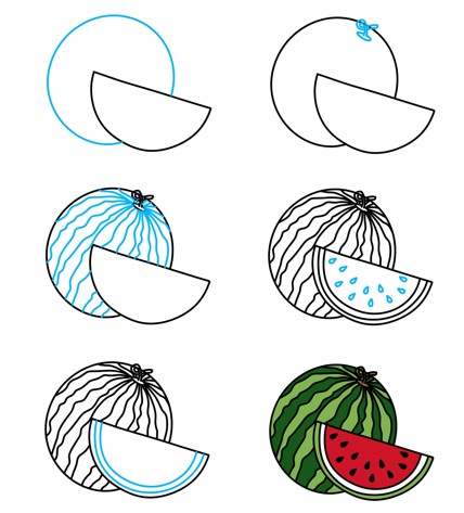 Dibujos de Sandía fresca