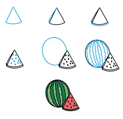 Dibujos de Sandía jugosa