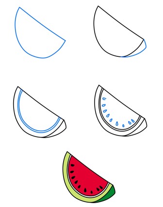 Dibujos de Sandía madura