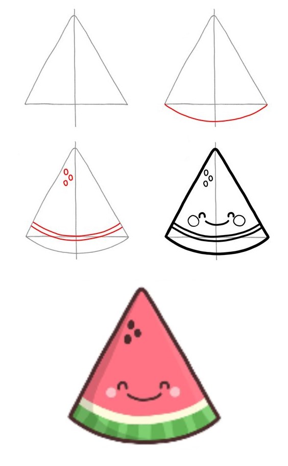 Dibujos de Sandía roja