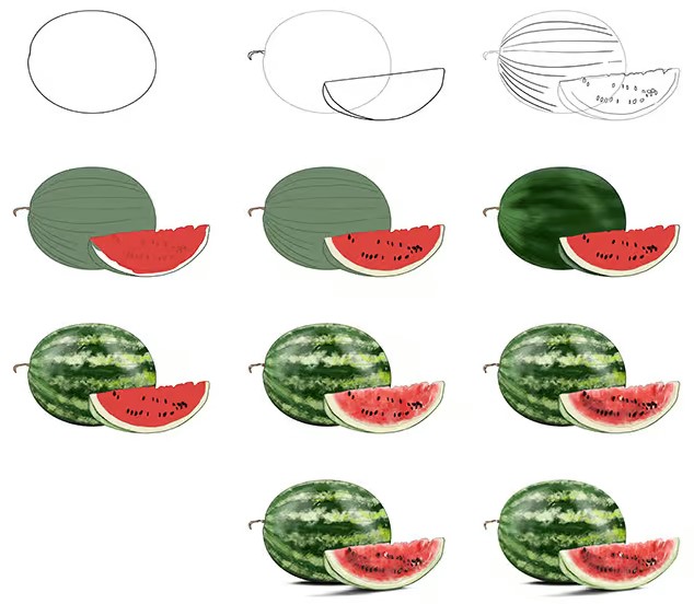 Dibujos de Sandía tropical