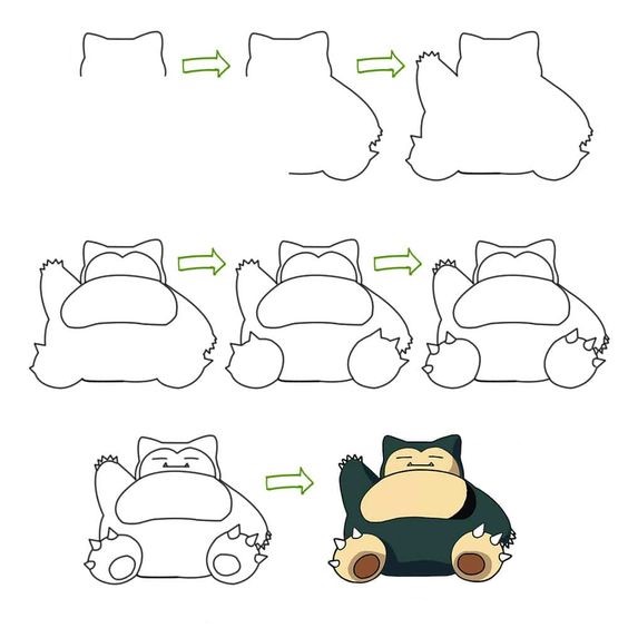 Dibujos de Snorlax