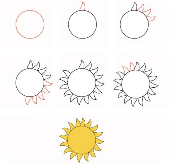Dibujos de El Sol - Idea 14