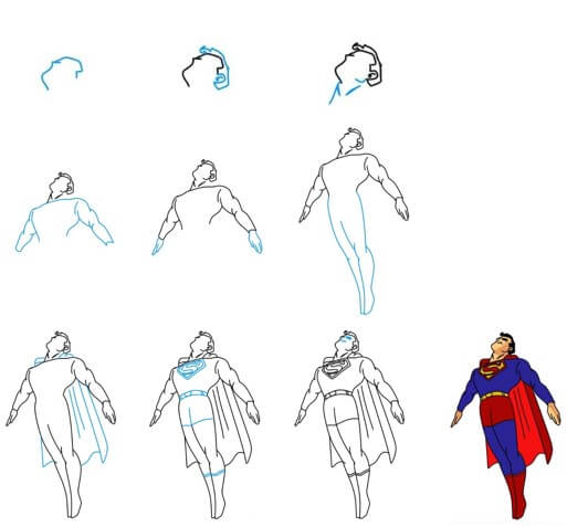 Dibujos de Superman con capa