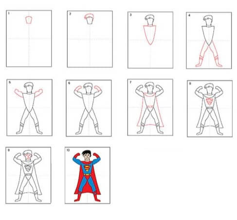 Dibujos de Superman con el puño alzado