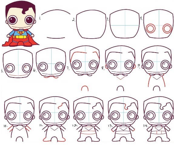 Dibujos de Superman con uniforme