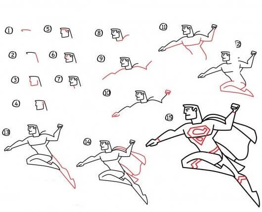 Dibujos de Superman en batalla