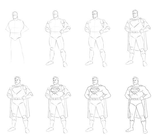 Dibujos de Superman estilo cómic