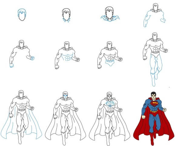 Dibujos de Superman poderoso