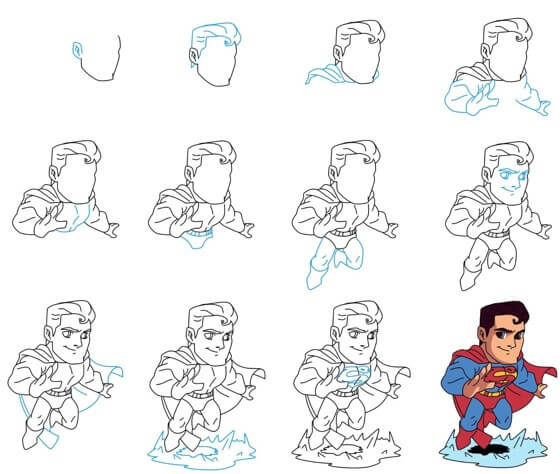 Dibujos de Superman salvando personas