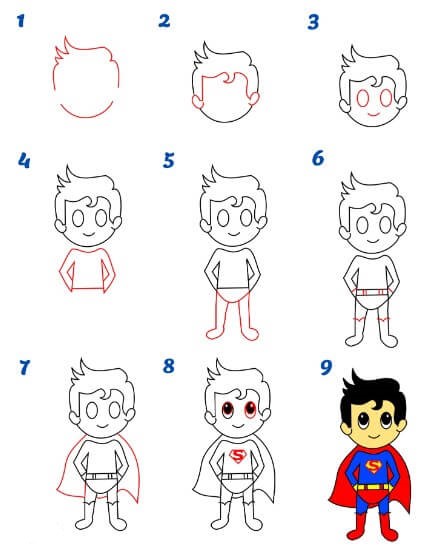 Dibujos de Superman valiente