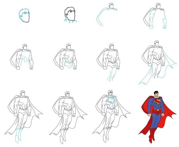 Dibujos de Superman volando