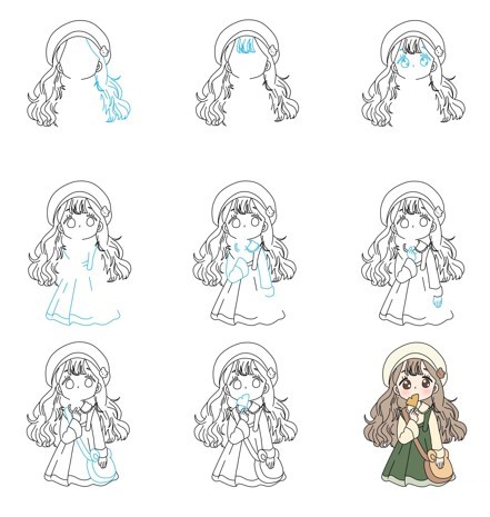 Dibujos de Una hermosa chica anime